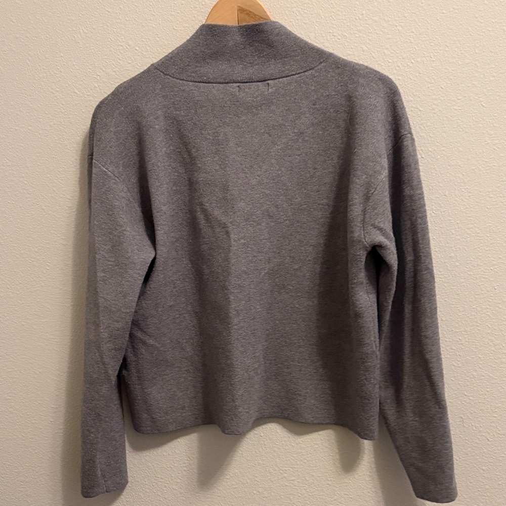 Quince Eco-Knit Milano Stitch Mock Neck Pullover Sweater - Picture 6 of 6